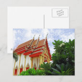 Briefkaart van de boeddhistische tempel (Voorkant / Achterkant)