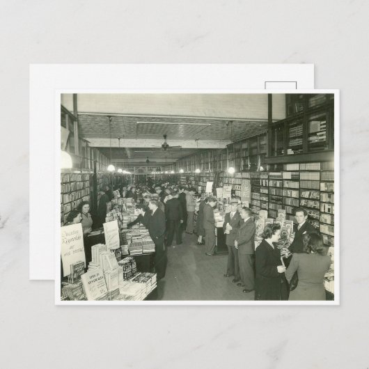 Briefkaart van de Boekwinkel van het Binnenlands (Voorkant / Achterkant)