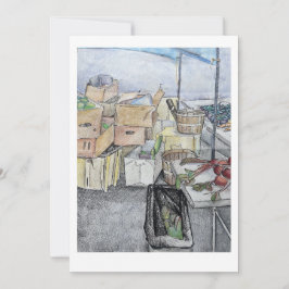 Briefkaart van de boerenmarkt