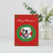 Briefkaart van de Bokser van Kerstmis het Witte (Staand voorkant)