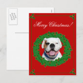 Briefkaart van de Bokser van Kerstmis het Witte (Voorkant / Achterkant)