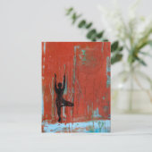 Briefkaart van de boomgaard Yoga Girl (Staand voorkant)