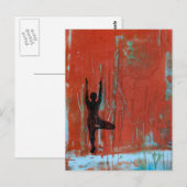 Briefkaart van de boomgaard Yoga Girl (Voorkant / Achterkant)
