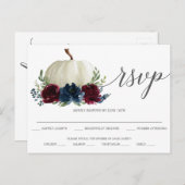 Briefkaart van de Bourgogne Navy Pumpkin Wedding R (Voorkant / Achterkant)