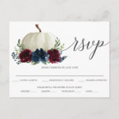 Briefkaart van de Bourgogne Navy Pumpkin Wedding R (Voorkant)