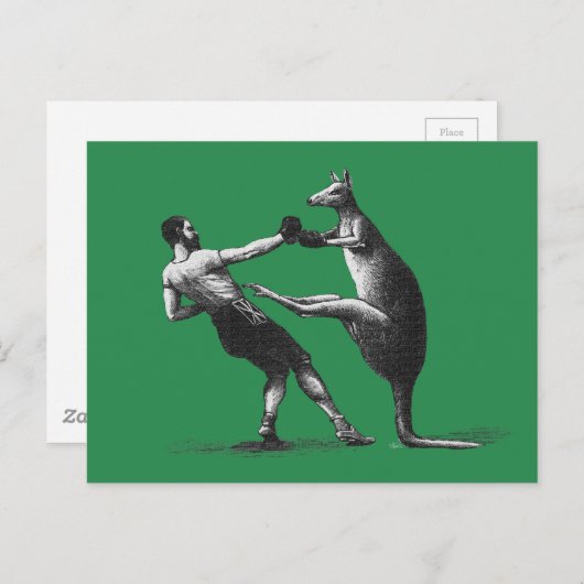  Briefkaart van de Boxing-kangoeroe (Voorkant / Achterkant)