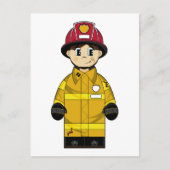 Briefkaart van de brandweerman (Voorkant)