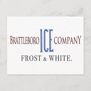 Briefkaart van de Brattleboro Ice Company