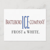 Briefkaart van de Brattleboro Ice Company (Voorkant)