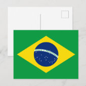 Briefkaart van de Braziliaanse vlag (Voorkant / Achterkant)