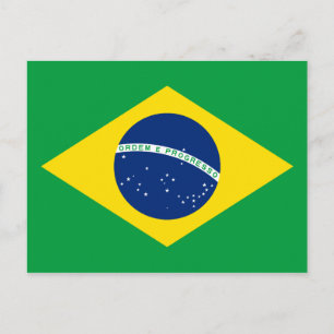 Briefkaart van de Braziliaanse vlag