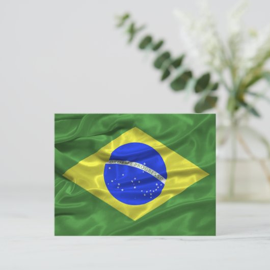 Briefkaart van de Braziliaanse vlag (Staand voorkant)