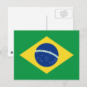 Briefkaart van de Braziliaanse vlag (Voorkant / Achterkant)