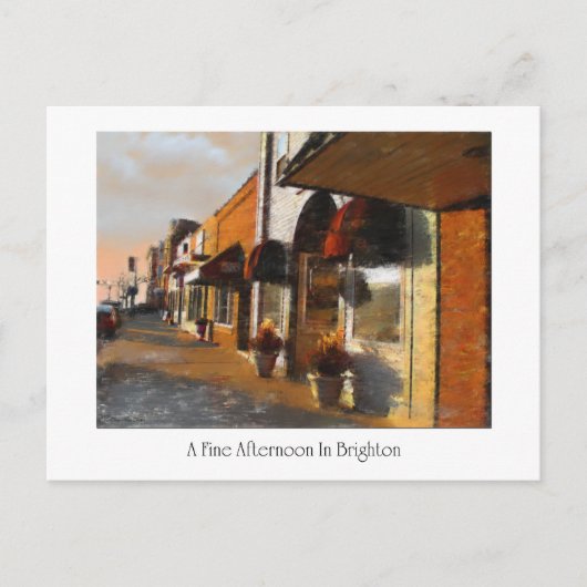 Briefkaart van de Brighton Michigan scène (Voorkant)