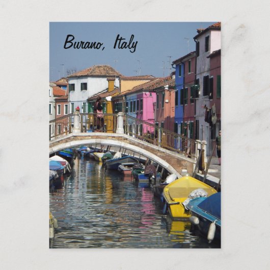 Briefkaart van de Brug van Burano (Voorkant)