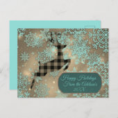 Briefkaart van de buffalo-wergrender Snowflake (Voorkant / Achterkant)