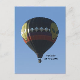 Briefkaart van de buitenlucht van de luchtballon