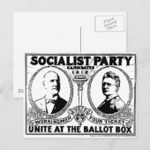 Briefkaart van de Campaign Poster van Eugene Debs (Voorkant / Achterkant)