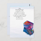 Briefkaart van de Canoe Serenity Prayer (Voorkant / Achterkant)