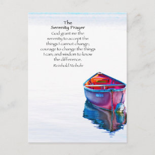 Briefkaart van de Canoe Serenity Prayer