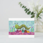 Briefkaart van de Catty Caterpipe (Staand voorkant)