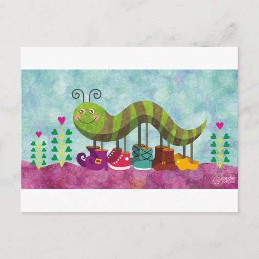 Briefkaart van de Catty Caterpipe (Voorkant)
