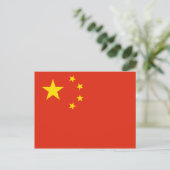 Briefkaart van de Chinese vlag (Staand voorkant)