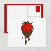 briefkaart van de chocoalteaardbei (Voorkant / Achterkant)