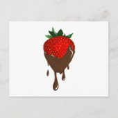 briefkaart van de chocoalteaardbei (Voorkant)