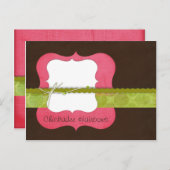 Briefkaart van de cichorei (roze) (Voorkant / Achterkant)