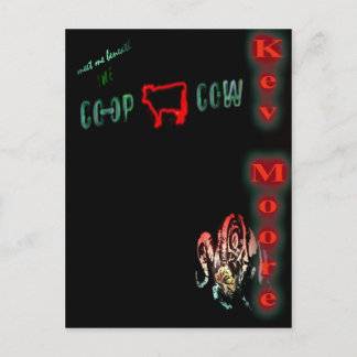 Briefkaart van de Co-op Koe"