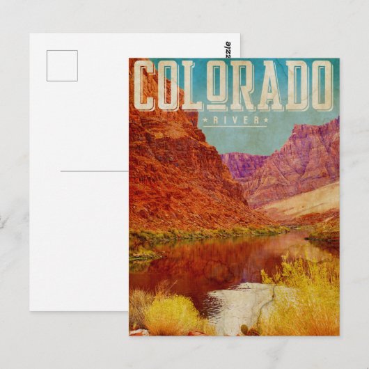  Briefkaart van de Colorado-rivier (Voorkant / Achterkant)