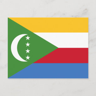 Briefkaart van de Comoren-vlag