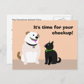 Briefkaart van de controle door de dierenarts (Voorkant / Achterkant)