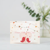 Briefkaart van de Dag van Valentijn van twee het (Staand voorkant)