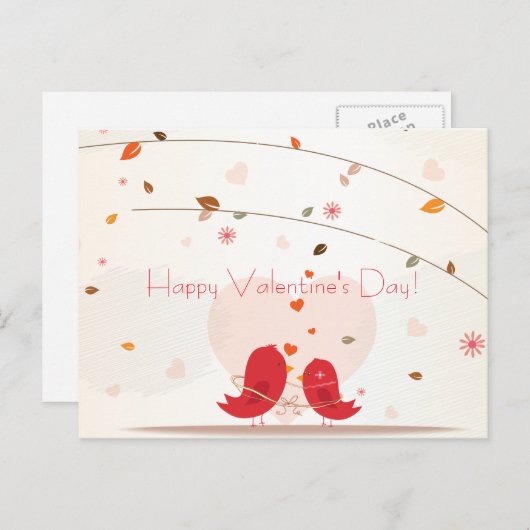 Briefkaart van de Dag van Valentijn van twee het (Voorkant / Achterkant)