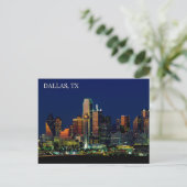 Briefkaart van de Dallas, Texas skyline (Staand voorkant)