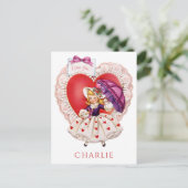 Briefkaart van de de douanenaam van vintage (Staand voorkant)