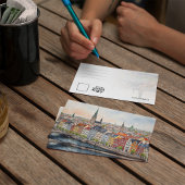 Briefkaart van de Deense Waterverf in Kopenhagen
