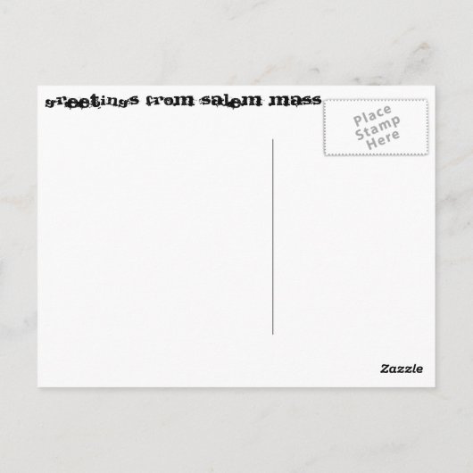 briefkaart van de derde oogschedel (Achterkant)