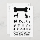 Briefkaart van de Dog Eye Chart (Voorkant / Achterkant)