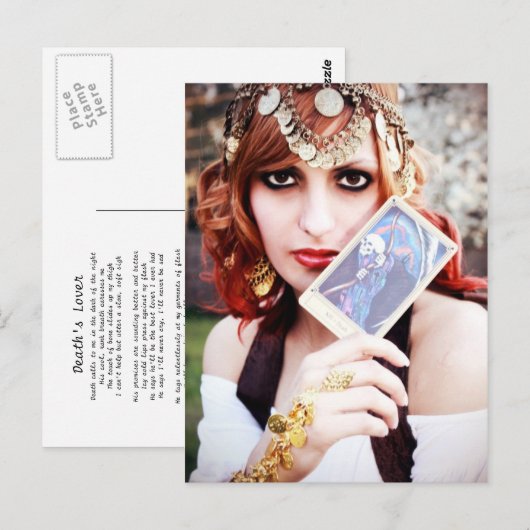 Briefkaart van de Doodse Lover Poetry (Voorkant / Achterkant)