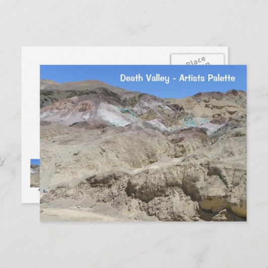 Briefkaart van de doodvallei/kunstenaars (Voorkant / Achterkant)