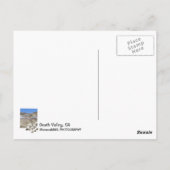 Briefkaart van de doodvallei/kunstenaars (Achterkant)