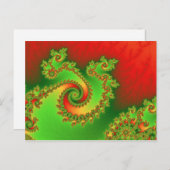 Briefkaart van de Draai van Kerstmis het (Voorkant / Achterkant)