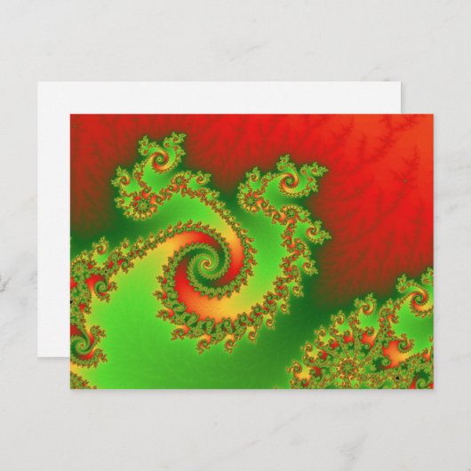 Briefkaart van de Draai van Kerstmis het (Voorkant / Achterkant)