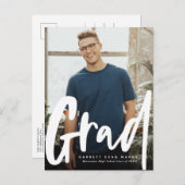 Briefkaart van de driekwart afstuderen-uitnodiging (Voorkant / Achterkant)