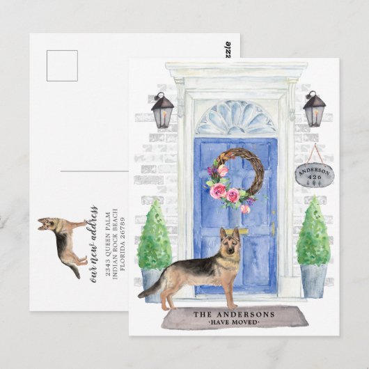 Briefkaart van de Duitse bondskanselier Shepherd M (Voorkant / Achterkant)