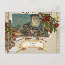  Briefkaart van de Duitse Folie Santa Holiday