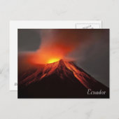 briefkaart van de Ecuadoraanse landschapsvulkaan (Voorkant / Achterkant)